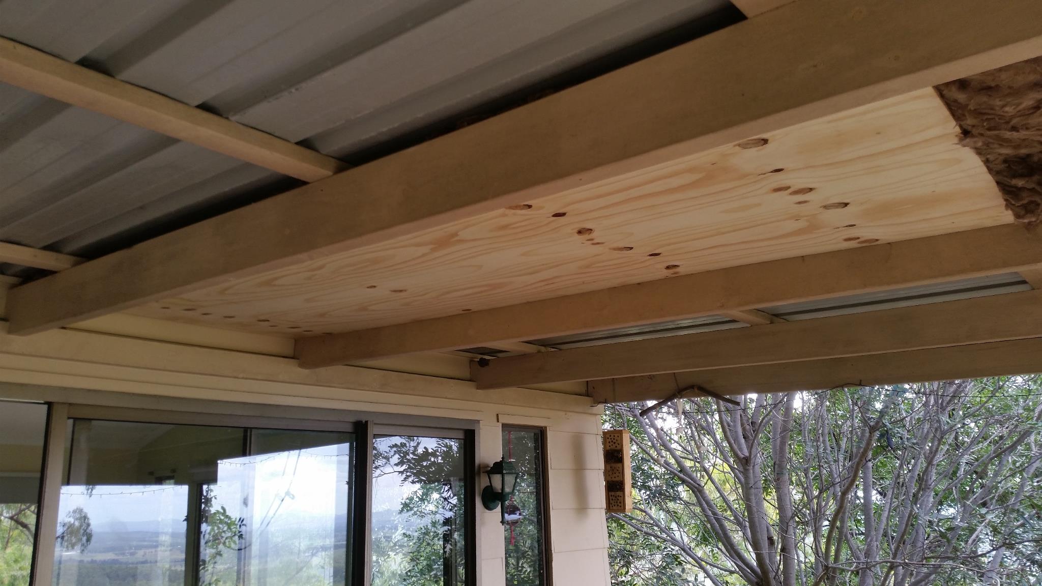 Insulating the deck roof